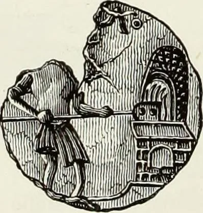 An illustration from Caractâeristiques des saints dans l'art populaire, 1867, leaf 157