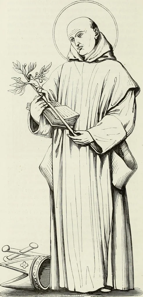 An illustration from Caractâeristiques des saints dans l'art populaire, 1867, leaf 159