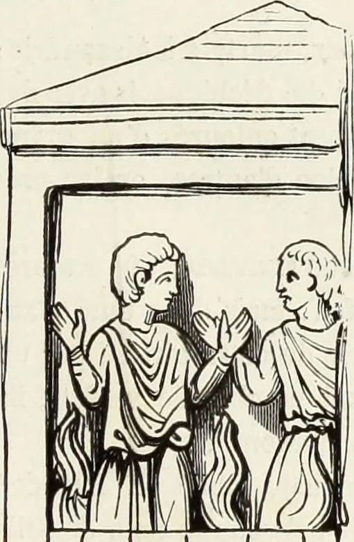 An illustration from Caractâeristiques des saints dans l'art populaire, 1867, leaf 162