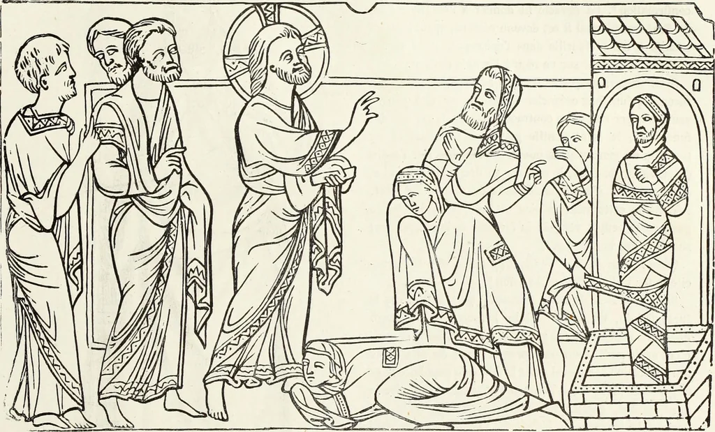 An illustration from Caractâeristiques des saints dans l'art populaire, 1867, leaf 166