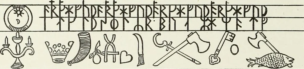 An illustration from Caractâeristiques des saints dans l'art populaire, 1867, leaf 173