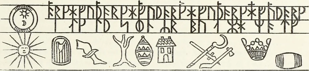 An illustration from Caractâeristiques des saints dans l'art populaire, 1867, leaf 174