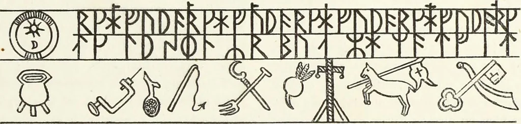 An illustration from Caractâeristiques des saints dans l'art populaire, 1867, leaf 176