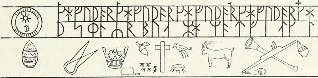 An illustration from Caractâeristiques des saints dans l'art populaire, 1867, leaf 178