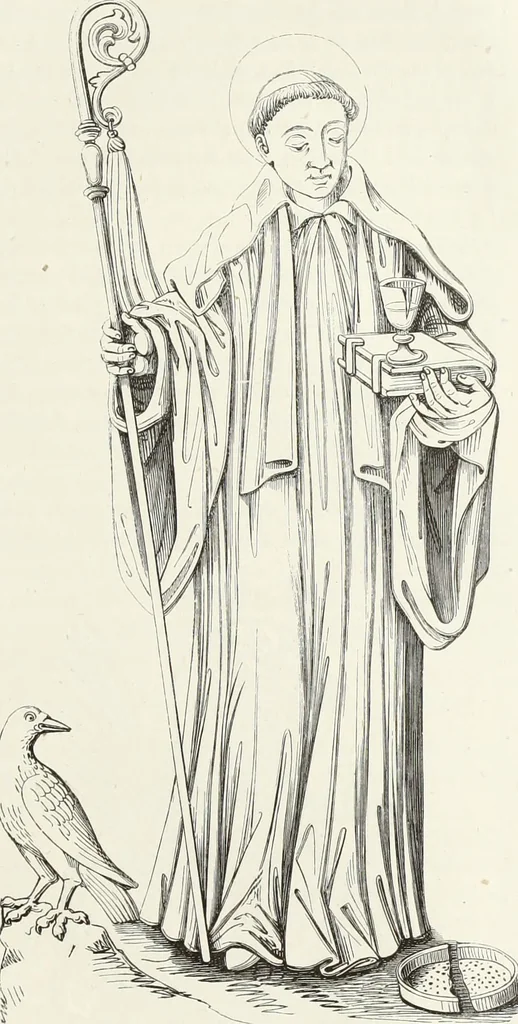 An illustration from Caractâeristiques des saints dans l'art populaire, 1867, leaf 188