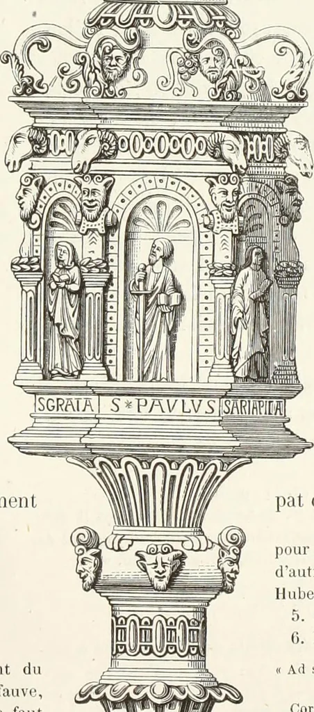 An illustration from Caractâeristiques des saints dans l'art populaire, 1867, leaf 196