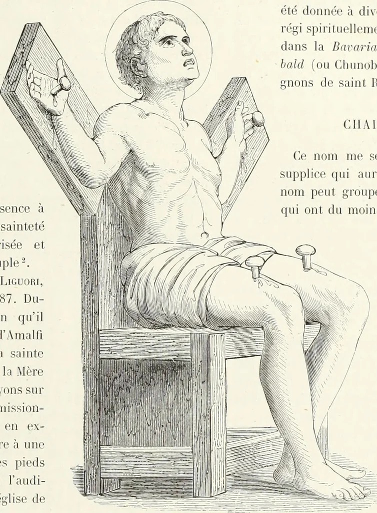 An illustration from Caractâeristiques des saints dans l'art populaire, 1867, leaf 206