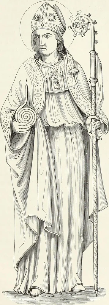 An illustration from Caractâeristiques des saints dans l'art populaire, 1867, leaf 208