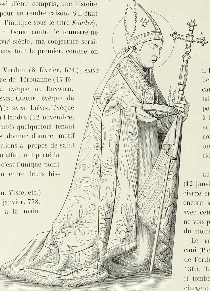 An illustration from Caractâeristiques des saints dans l'art populaire, 1867, leaf 209