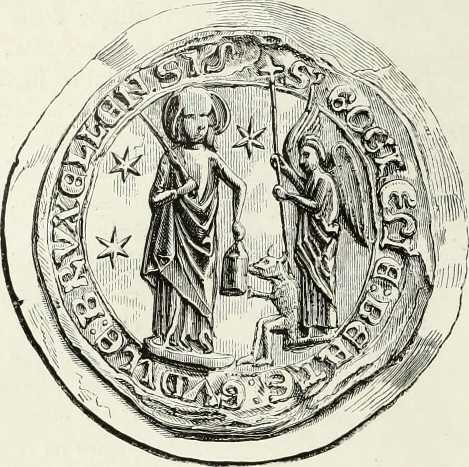 An illustration from Caractâeristiques des saints dans l'art populaire, 1867, leaf 211