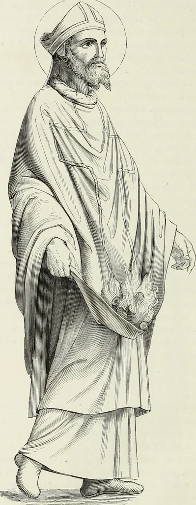 An illustration from Caractâeristiques des saints dans l'art populaire, 1867, leaf 215