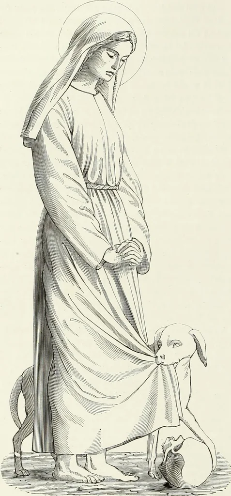 An illustration from Caractâeristiques des saints dans l'art populaire, 1867, leaf 231