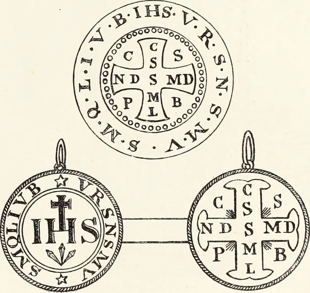 An illustration from Caractâeristiques des saints dans l'art populaire, 1867, leaf 232