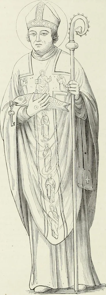 An illustration from Caractâeristiques des saints dans l'art populaire, 1867, leaf 239