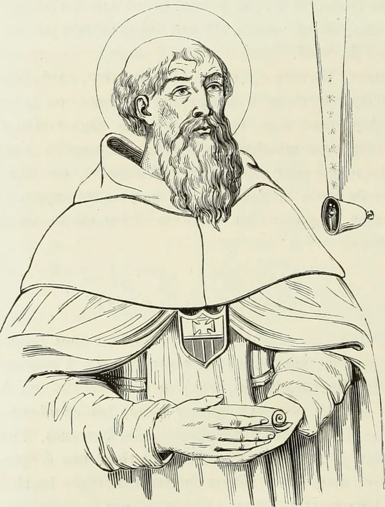 An illustration from Caractâeristiques des saints dans l'art populaire, 1867, leaf 243
