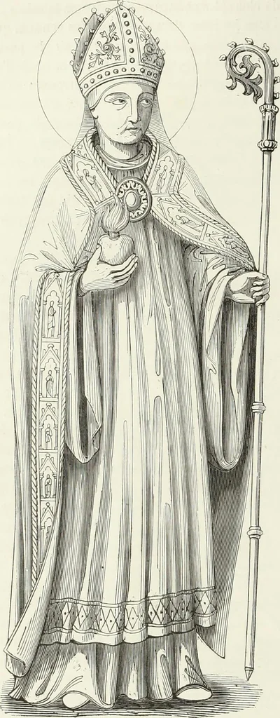 An illustration from Caractâeristiques des saints dans l'art populaire, 1867, leaf 247