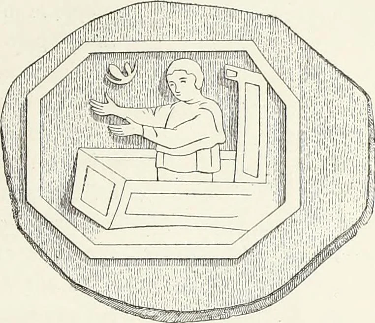 An illustration from Caractâeristiques des saints dans l'art populaire, 1867, leaf 250
