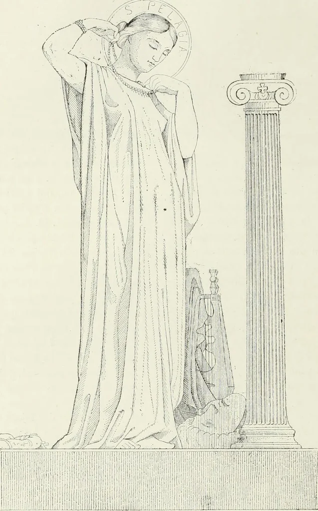 An illustration from Caractâeristiques des saints dans l'art populaire, 1867, leaf 251