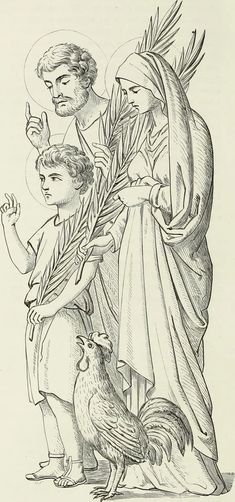 An illustration from Caractâeristiques des saints dans l'art populaire, 1867, leaf 263