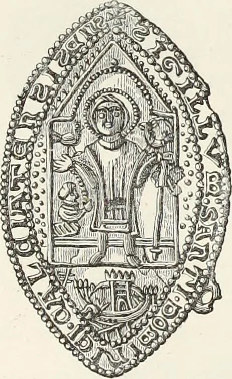 An illustration from Caractâeristiques des saints dans l'art populaire, 1867, leaf 264