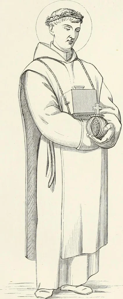 An illustration from Caractâeristiques des saints dans l'art populaire, 1867, leaf 272