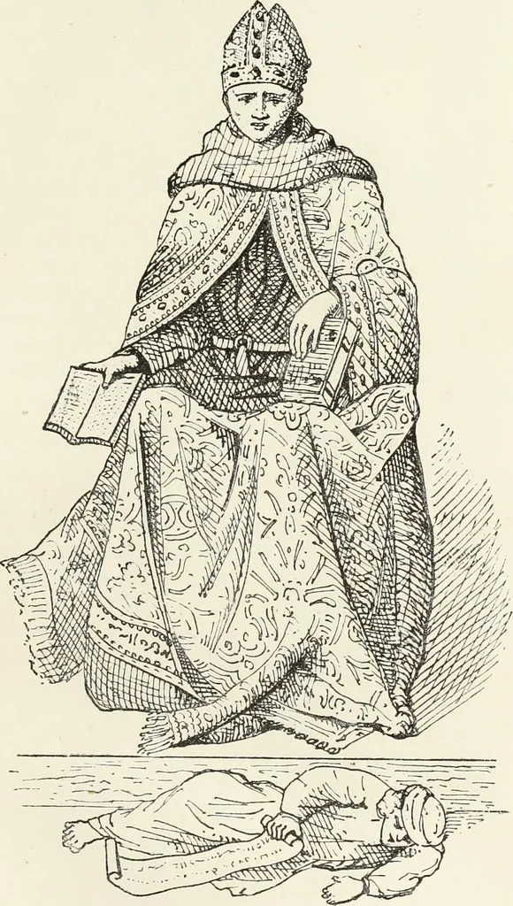 An illustration from Caractâeristiques des saints dans l'art populaire, 1867, leaf 276