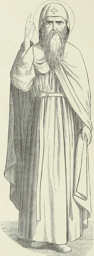 An illustration from Caractâeristiques des saints dans l'art populaire, 1867, leaf 277