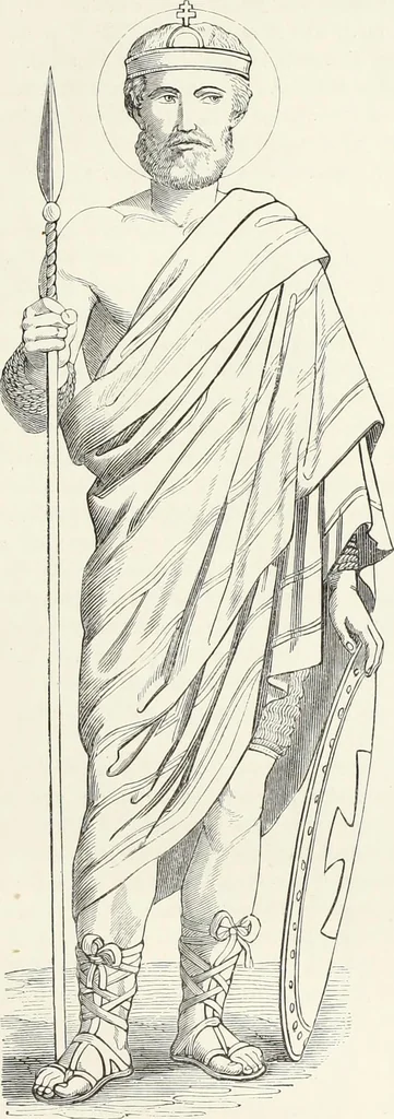 An illustration from Caractâeristiques des saints dans l'art populaire, 1867, leaf 282