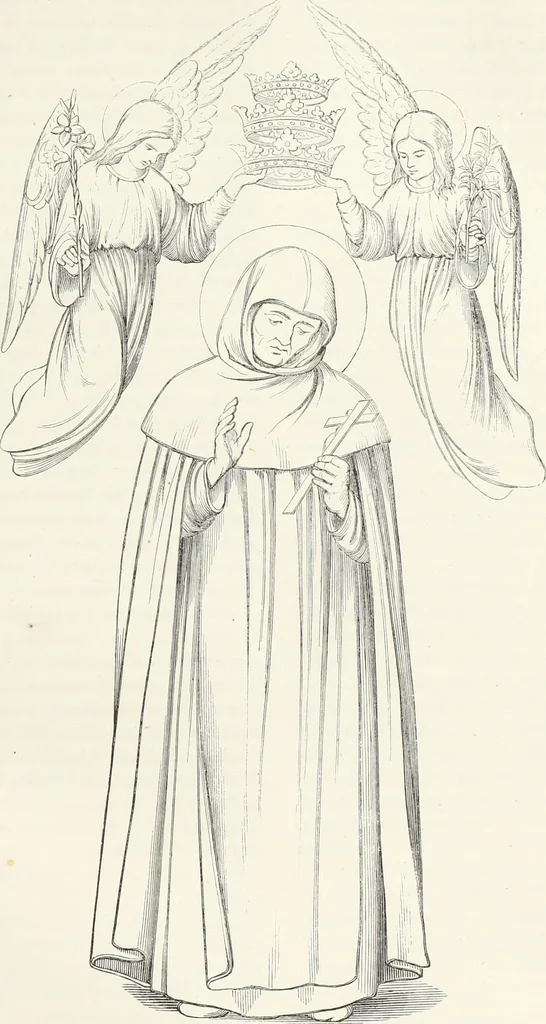 An illustration from Caractâeristiques des saints dans l'art populaire, 1867, leaf 284