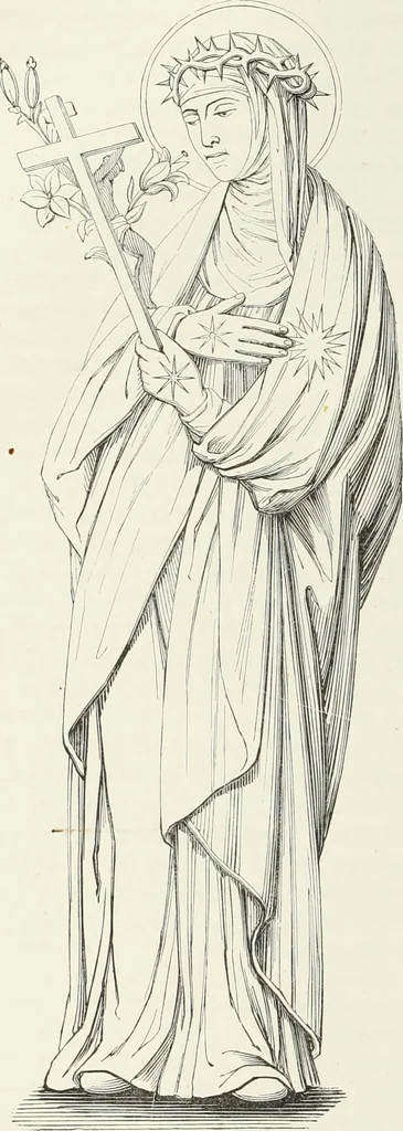 An illustration from Caractâeristiques des saints dans l'art populaire, 1867, leaf 287