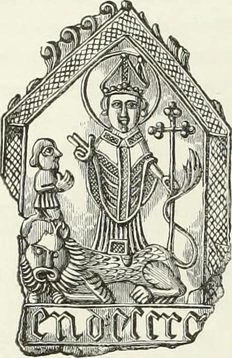 An illustration from Caractâeristiques des saints dans l'art populaire, 1867, leaf 293