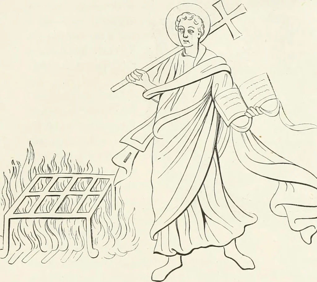 An illustration from Caractâeristiques des saints dans l'art populaire, 1867, leaf 296