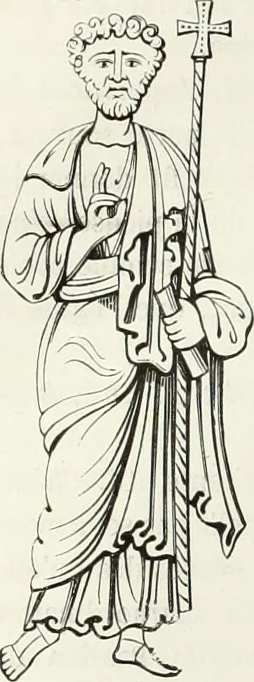 An illustration from Caractâeristiques des saints dans l'art populaire, 1867, leaf 301