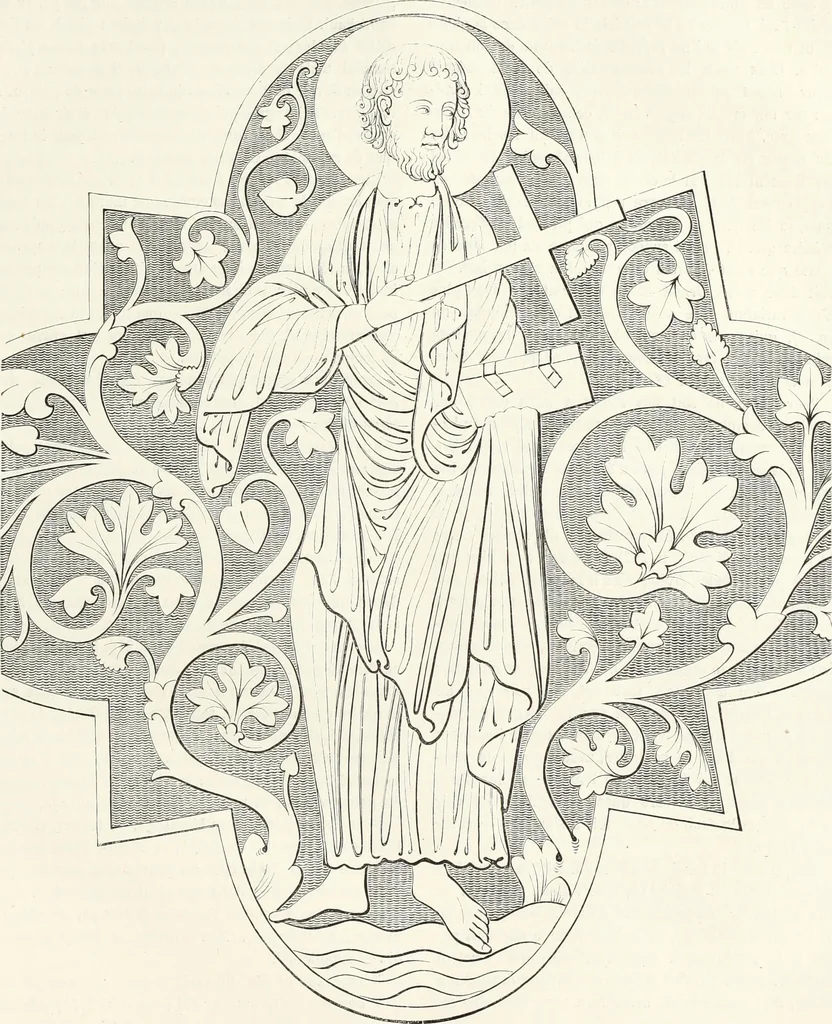 An illustration from Caractâeristiques des saints dans l'art populaire, 1867, leaf 302