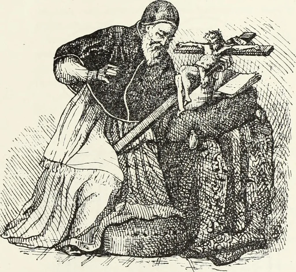 An illustration from Caractâeristiques des saints dans l'art populaire, 1867, leaf 306