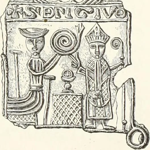 An illustration from Caractâeristiques des saints dans l'art populaire, 1867, leaf 310