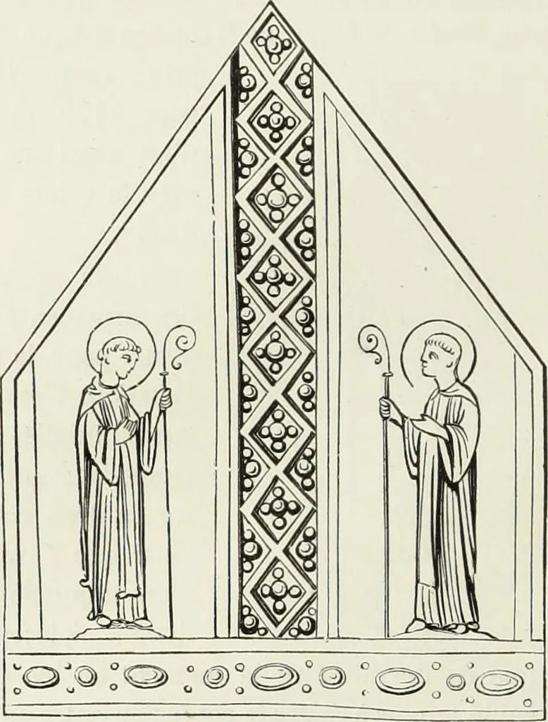 An illustration from Caractâeristiques des saints dans l'art populaire, 1867, leaf 311