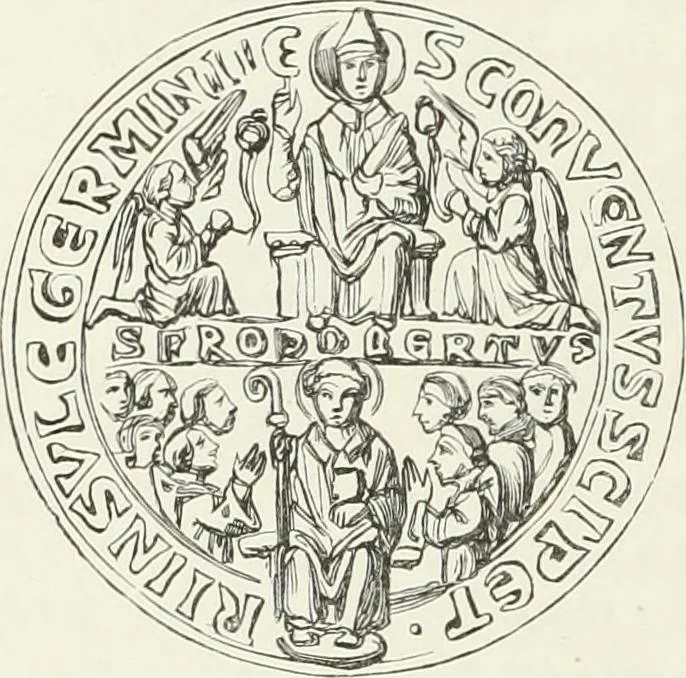 An illustration from Caractâeristiques des saints dans l'art populaire, 1867, leaf 313