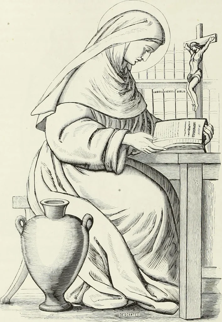 An illustration from Caractâeristiques des saints dans l'art populaire, 1867, leaf 317