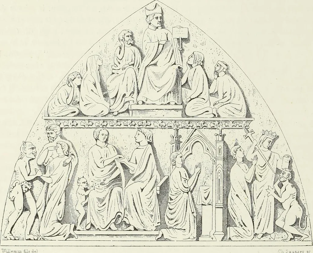 An illustration from Caractâeristiques des saints dans l'art populaire, 1867, leaf 323