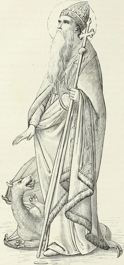 An illustration from Caractâeristiques des saints dans l'art populaire, 1867, leaf 331