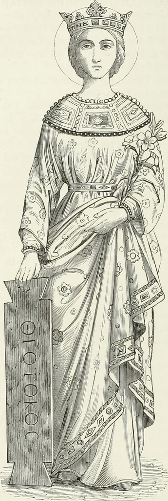 An illustration from Caractâeristiques des saints dans l'art populaire, 1867, leaf 345