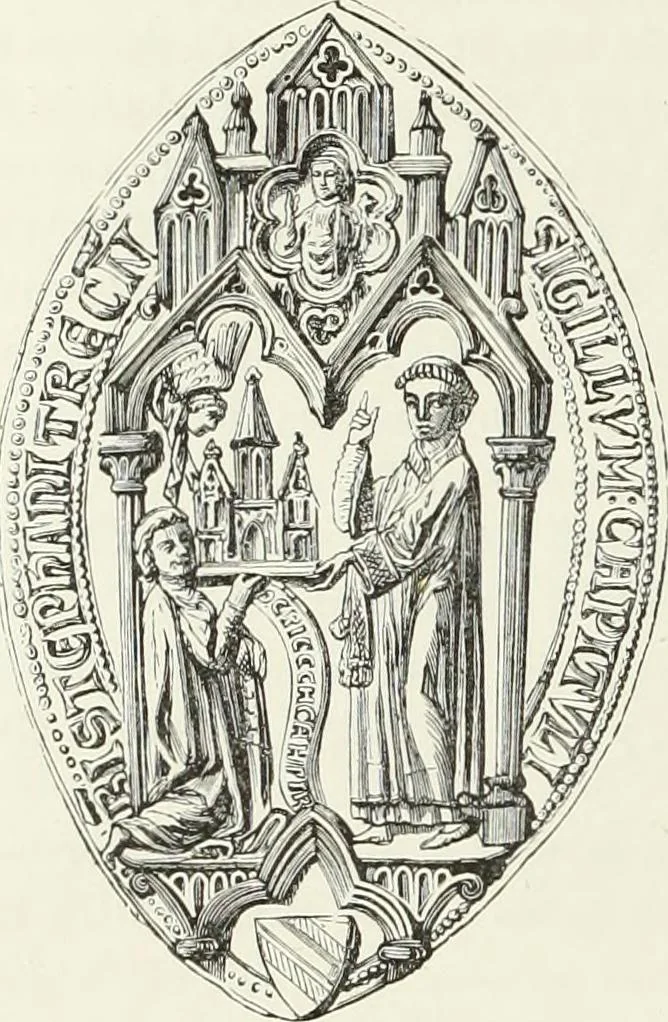 An illustration from Caractâeristiques des saints dans l'art populaire, 1867, leaf 349