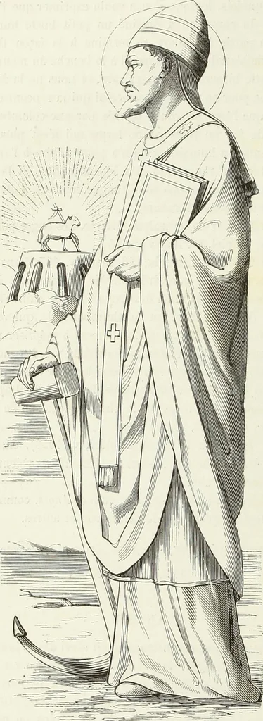 An illustration from Caractâeristiques des saints dans l'art populaire, 1867, leaf 35
