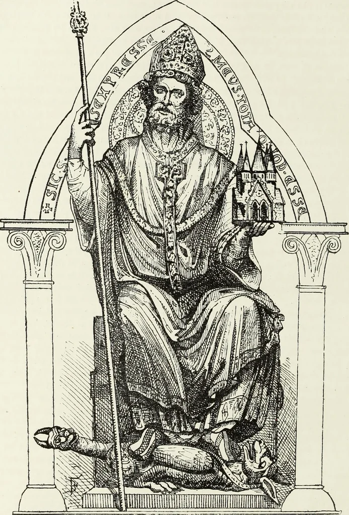 An illustration from Caractâeristiques des saints dans l'art populaire, 1867, leaf 351