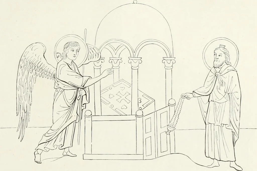 An illustration from Caractâeristiques des saints dans l'art populaire, 1867, leaf 362