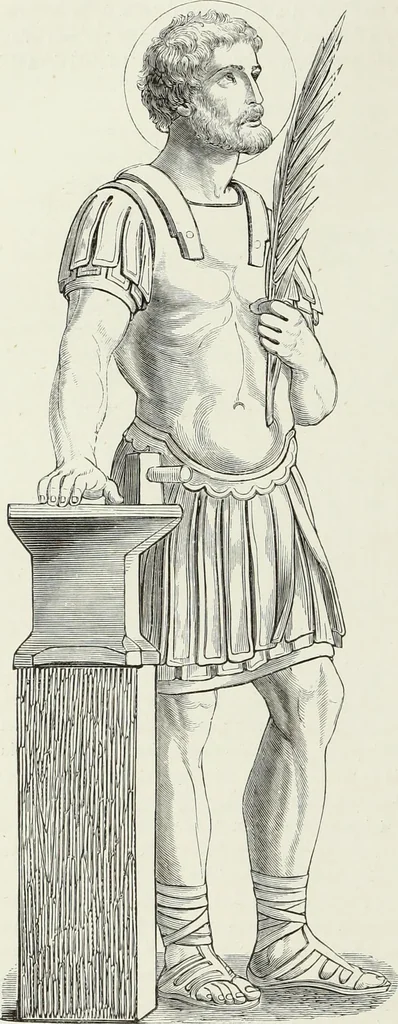 An illustration from Caractâeristiques des saints dans l'art populaire, 1867, leaf 363