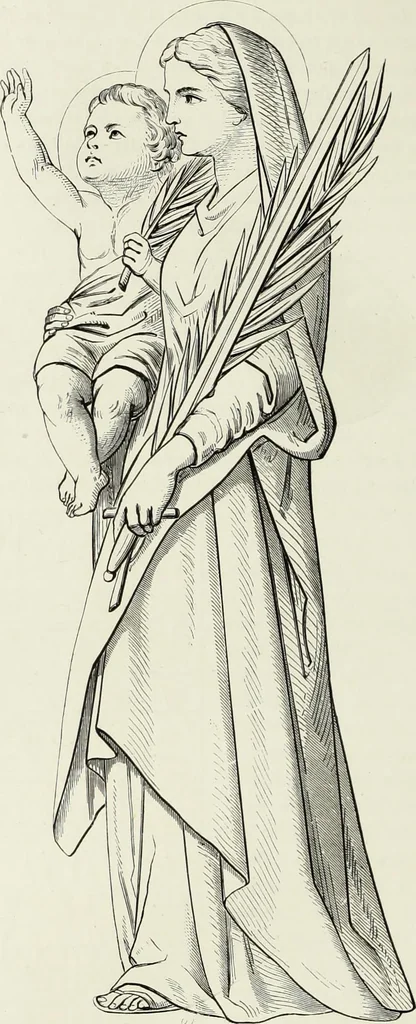An illustration from Caractâeristiques des saints dans l'art populaire, 1867, leaf 365