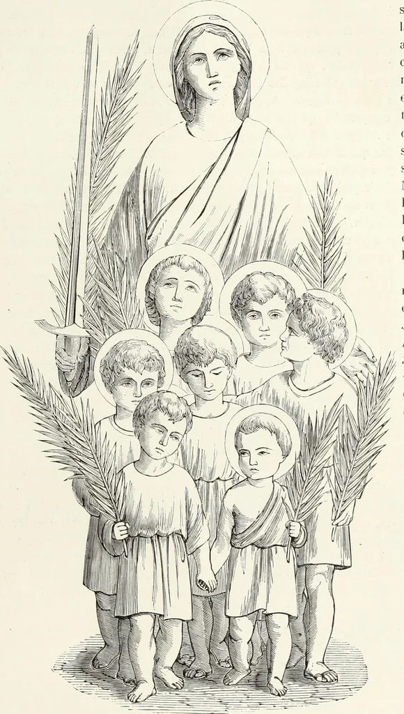 An illustration from Caractâeristiques des saints dans l'art populaire, 1867, leaf 368