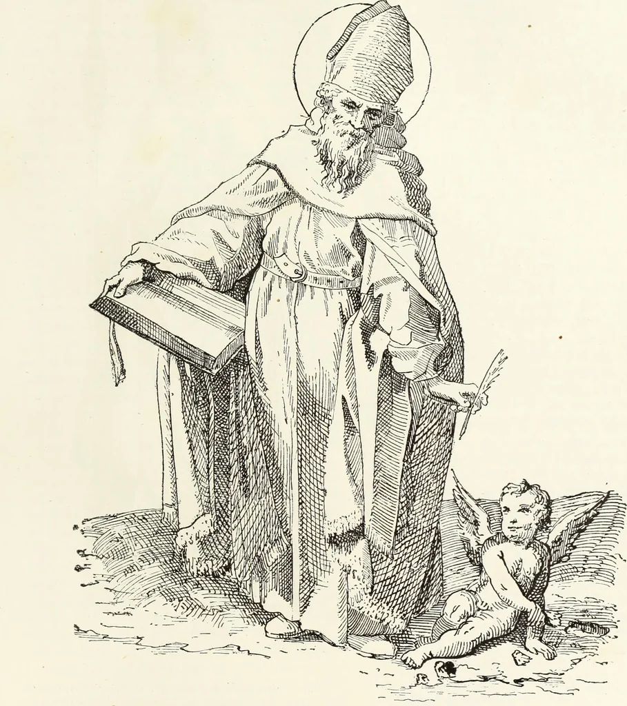 An illustration from Caractâeristiques des saints dans l'art populaire, 1867, leaf 370